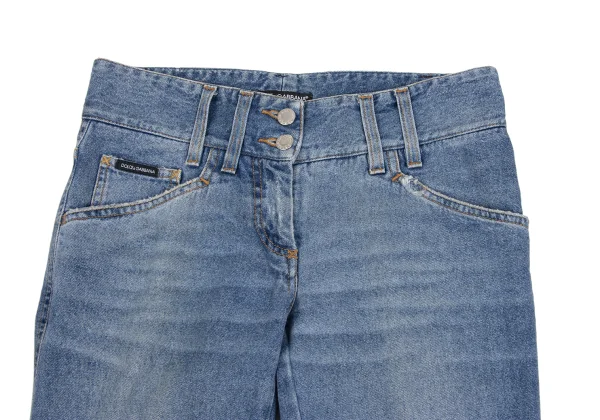 DOLCE&GABBANA Back Metal Logo Patch Distressed Jeans K-172841_002