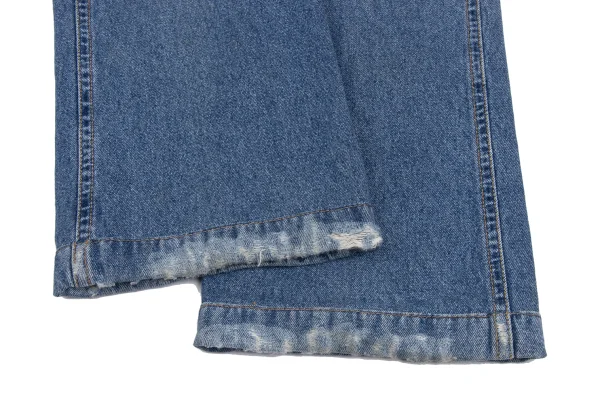DOLCE&GABBANA Back Metal Logo Patch Distressed Jeans K-172841_015