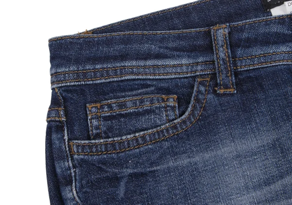 DOLCE&GABBANA Zipper Hem Stretch Slim Jeans K-172843_004