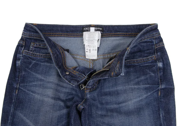 DOLCE&GABBANA Zipper Hem Stretch Slim Jeans K-172843_005