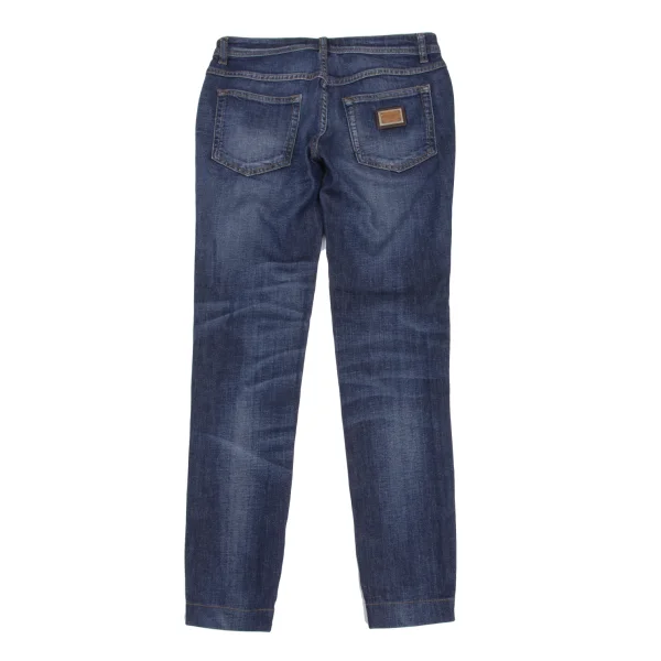DOLCE&GABBANA Zipper Hem Stretch Slim Jeans K-172843_009