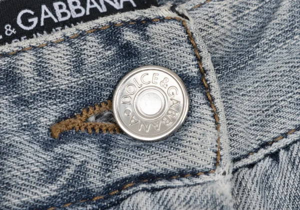 DOLCE&GABBANA Distressed Stretch Slim Jeans K-172844_004