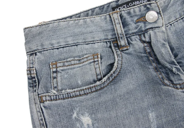 DOLCE&GABBANA Distressed Stretch Slim Jeans K-172844_005