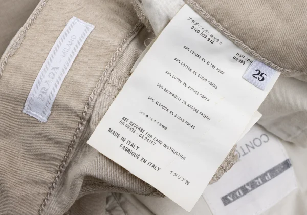PRADA Cotton Stretch Slim Pants K-172846_014