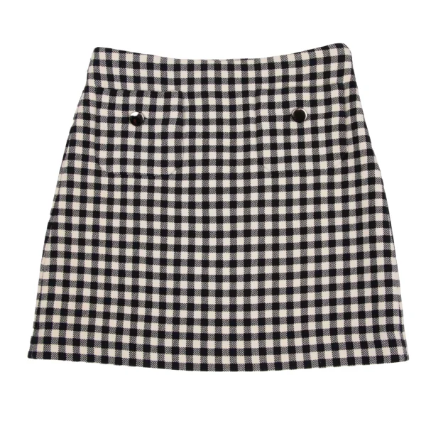 PRADA Wool Gingham Check Skirt K-172849_002