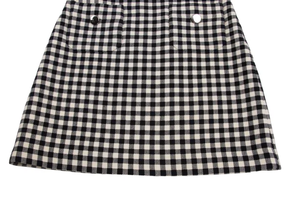 PRADA Wool Gingham Check Skirt K-172849_008