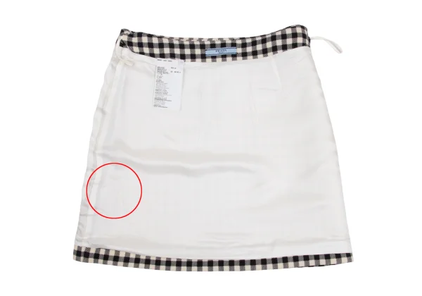 PRADA Wool Gingham Check Skirt K-172849_010