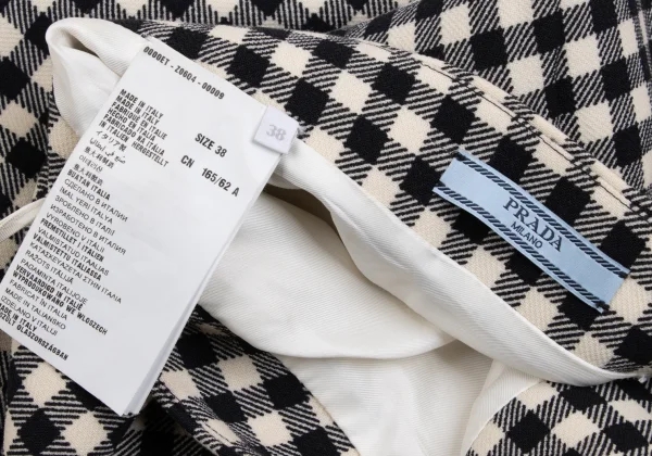 PRADA Wool Gingham Check Skirt K-172849_015