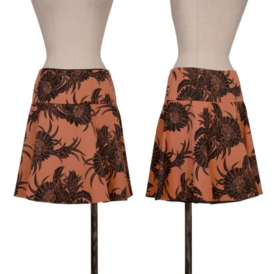 PRADA Dahlia Print Skirt