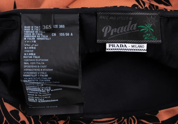 PRADA Dahlia Print Skirt K-172850_015