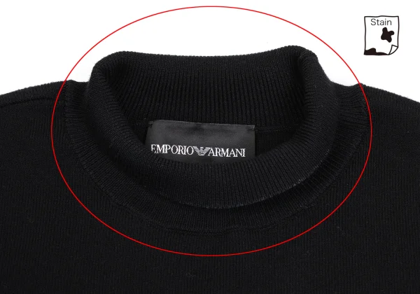 EMPORIO ARMANI Zigzag Weave Switching High-neck Knit Dress K-172855_005