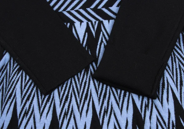 EMPORIO ARMANI Zigzag Weave Switching High-neck Knit Dress K-172855_007