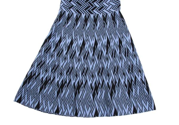 EMPORIO ARMANI Zigzag Weave Switching High-neck Knit Dress K-172855_008
