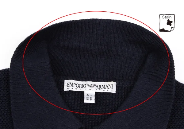 EMPORIO ARMANI Cotton Half Zip Knit Long Sleeve Polo Shirt K-172858_005