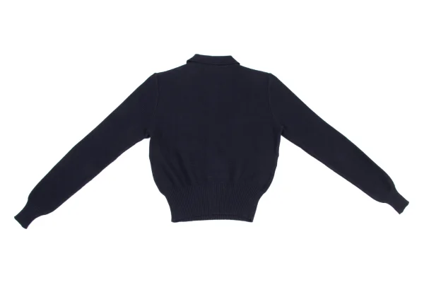 EMPORIO ARMANI Cotton Half Zip Knit Long Sleeve Polo Shirt K-172858_015
