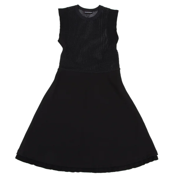 EMPORIO ARMANI Mesh Knit Switching Sleeveless Dress K-172859_002