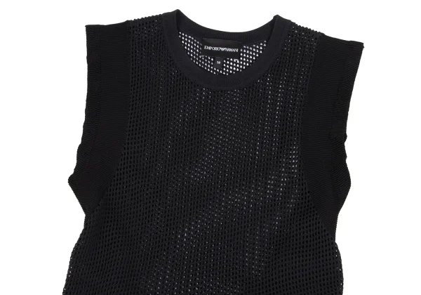 EMPORIO ARMANI Mesh Knit Switching Sleeveless Dress K-172859_003