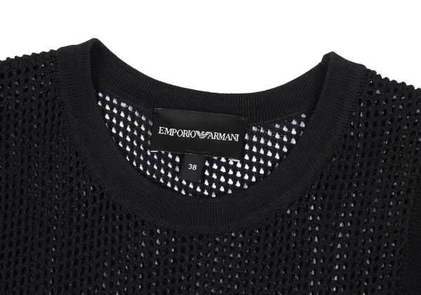 EMPORIO ARMANI Mesh Knit Switching Sleeveless Dress K-172859_004