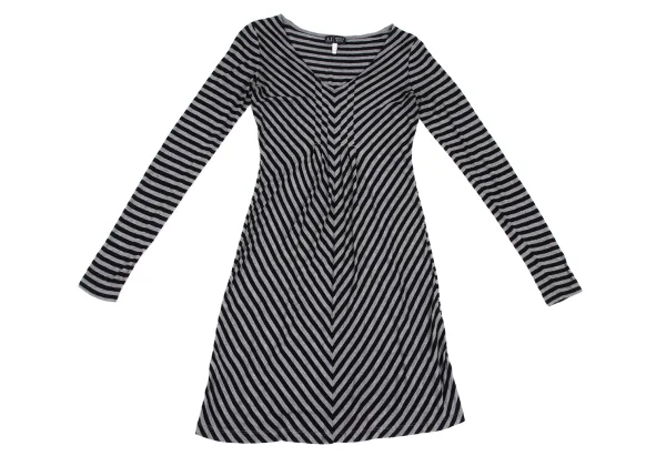 ARMANI JEANS Tuck V-Neck Striped Dress  K-172861_002