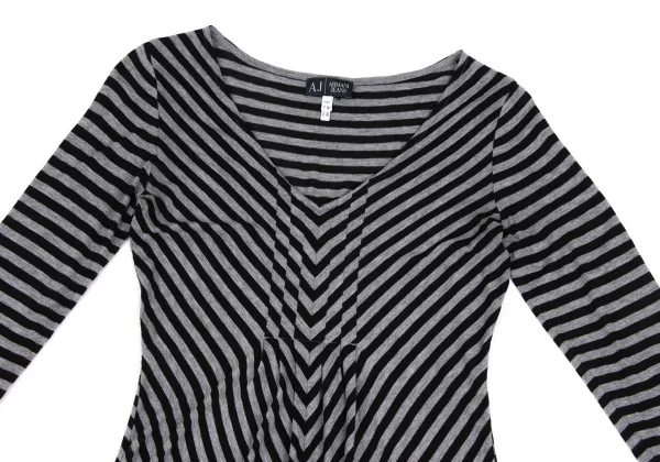 ARMANI JEANS Tuck V-Neck Striped Dress  K-172861_003