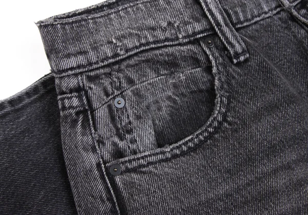 Denim x Alexander Wang Stack Crop Tie Tie Design Cropped Jeans K-172863_003