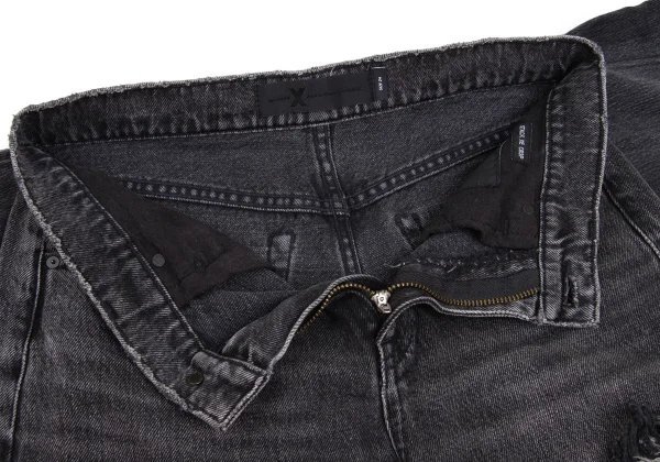 Denim x Alexander Wang Stack Crop Tie Tie Design Cropped Jeans K-172863_005