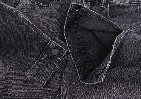 Denim x Alexander Wang Stack Crop Tie Tie Design Cropped Jeans K-172863_007