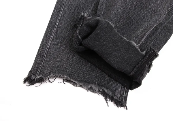 Denim x Alexander Wang Stack Crop Tie Tie Design Cropped Jeans K-172863_010
