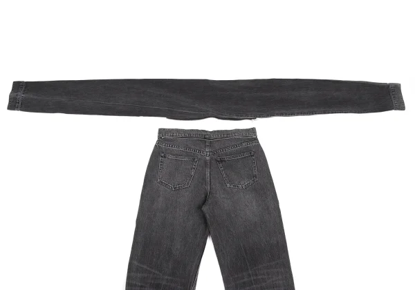 Denim x Alexander Wang Stack Crop Tie Tie Design Cropped Jeans K-172863_013
