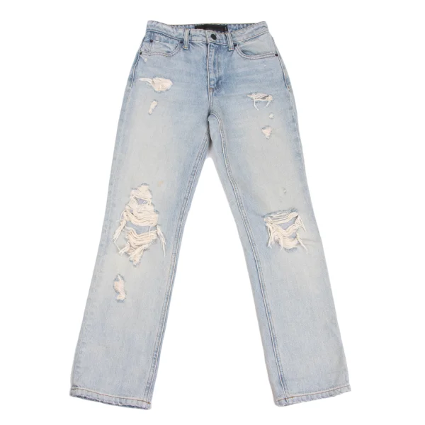 Denim x Alexander Wang CULT Crush Design Cropped Jeans  Indigo 24 K-172864_001