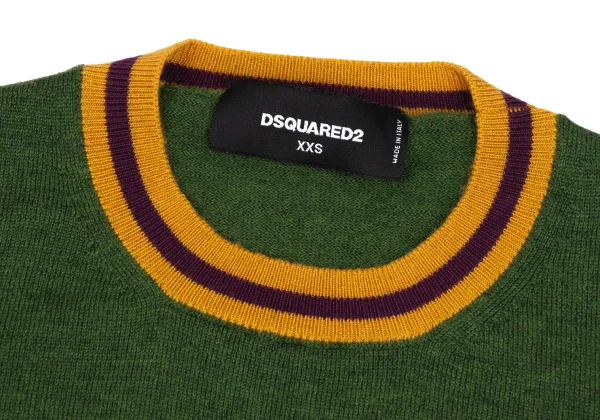 DSQUARED2 Color Switching Wool Knit Sweater K-172867_004