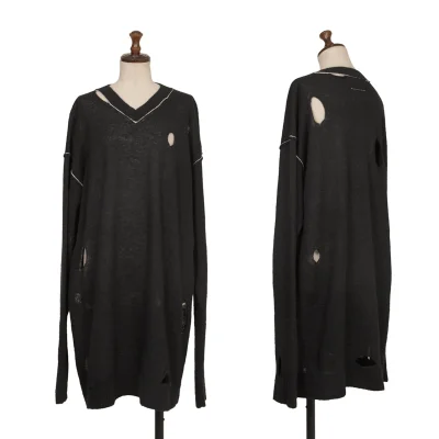 MM6 MAISON MARGIELA Distressed Hole Knit Tunic