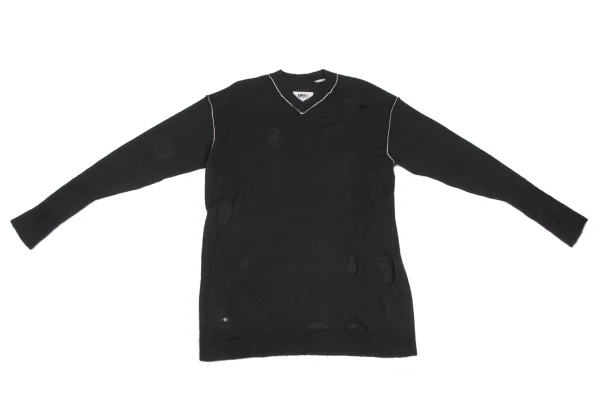 MM6 MAISON MARGIELA Distressed Hole Knit Tunic K-172869_002