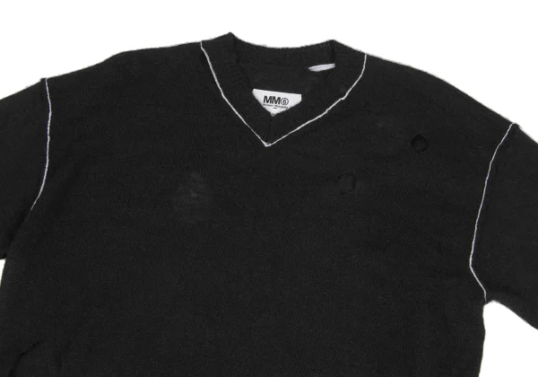 MM6 MAISON MARGIELA Distressed Hole Knit Tunic K-172869_003