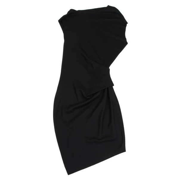 HELMUT LANG Wool Drape Design Sleeveless Dress K-172870_010