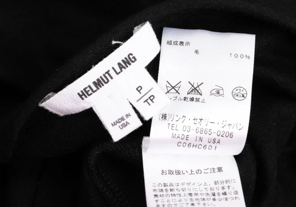 HELMUT LANG Wool Drape Design Sleeveless Dress K-172870_014