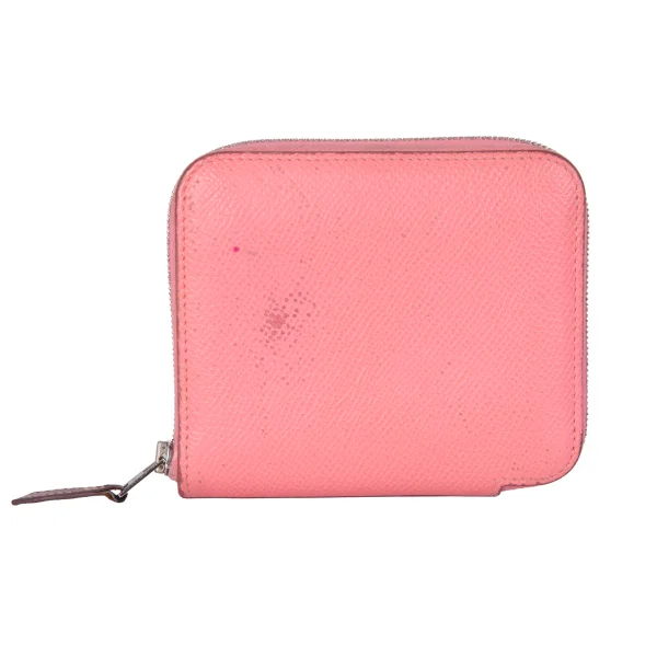 HERMES Azap Silk'In Compact Wallet Pink  K-172879_001