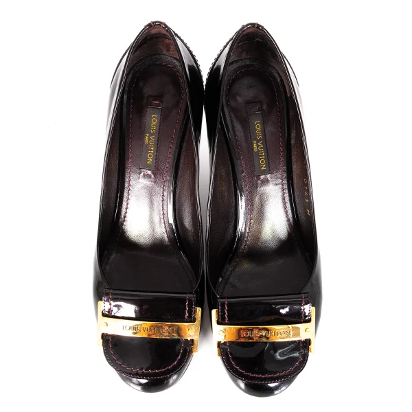 Louis Vuitton Metal Logo Design Heel Pumps K-172883_002