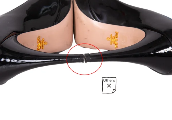 PRADA Open Toe Enamel Heel Pumps K-172888_009
