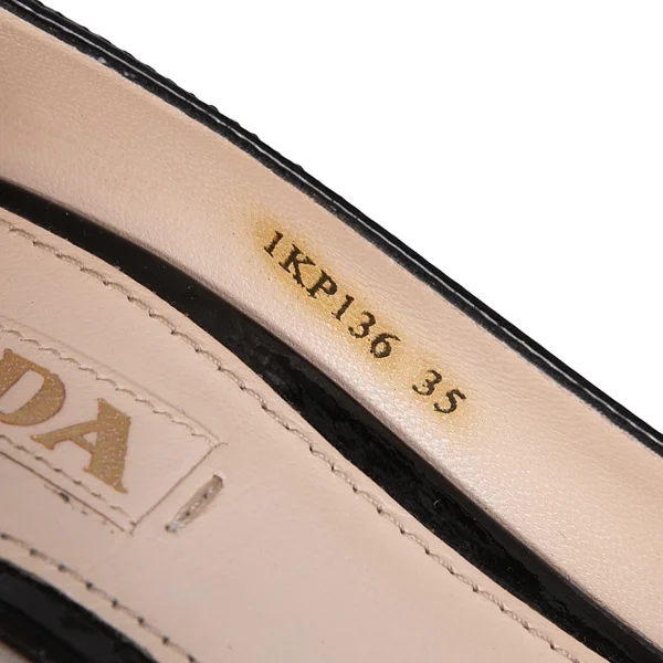 PRADA Open Toe Enamel Heel Pumps K-172888_013