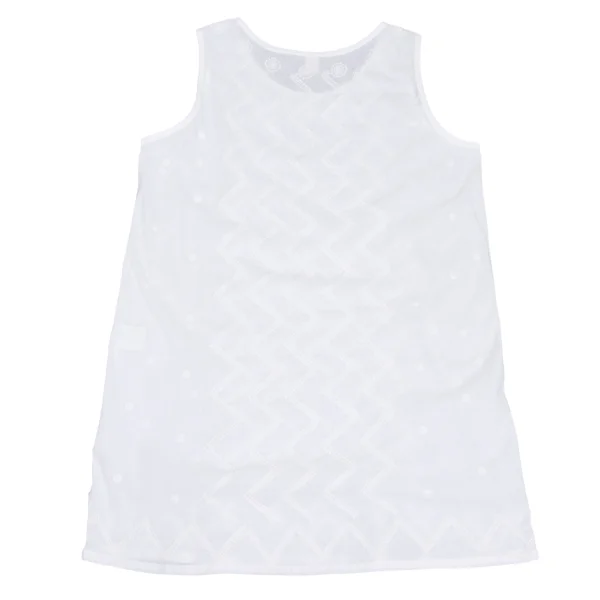 ISSEY MIYAKE HaaT Embroidered Cotton Sleeveless Top K-172897_010