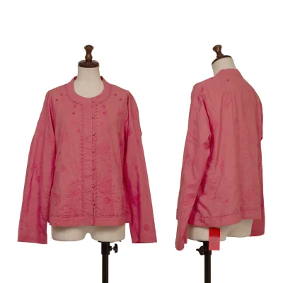 ISSEY MIYAKE HaaT Jagged Cutting Embroidered Blouse