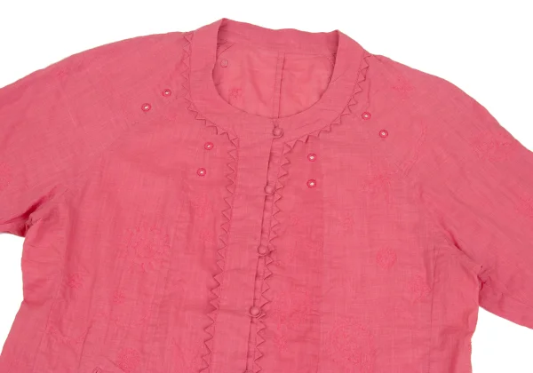 ISSEY MIYAKE HaaT Jagged Cutting Embroidered Blouse K-172900_003