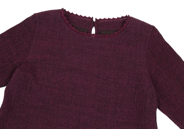 ISSEY MIYAKE HaaT Zigzag Neck Wool Dress K-172906_003