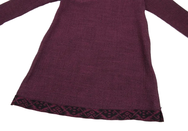 ISSEY MIYAKE HaaT Zigzag Neck Wool Dress K-172906_008