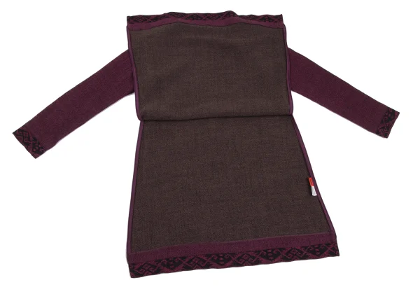 ISSEY MIYAKE HaaT Zigzag Neck Wool Dress K-172906_011