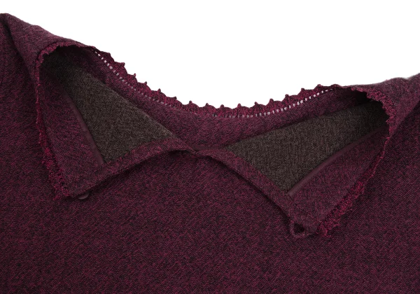 ISSEY MIYAKE HaaT Zigzag Neck Wool Dress K-172906_014