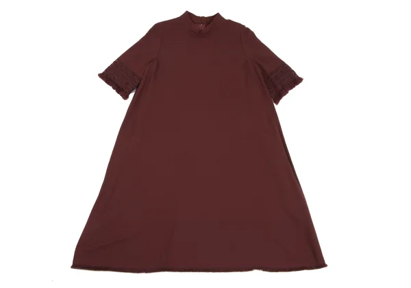 ISSEY MIYAKE HaaT Fringe Lace Mock Neck Dress  K-172907_002