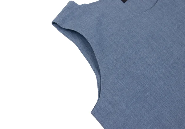 ISSEY MIYAKE PERMANENTE Cotton Side Slit Sleeveless Top K-172916_005