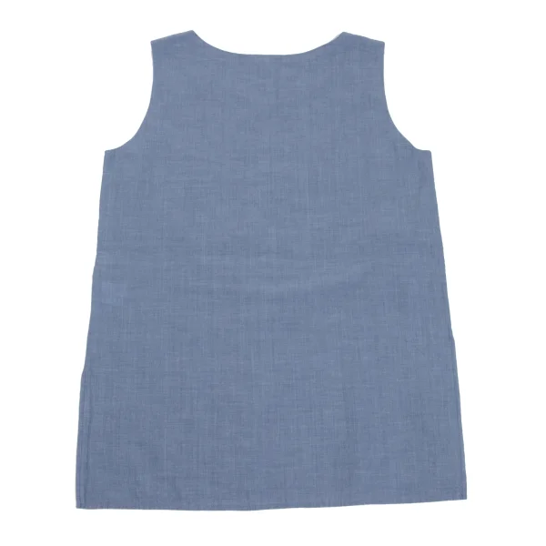 ISSEY MIYAKE PERMANENTE Cotton Side Slit Sleeveless Top K-172916_008